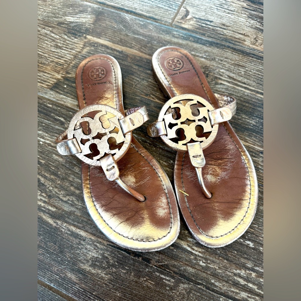 Tory Burch Miller Sandals Gold 8.5